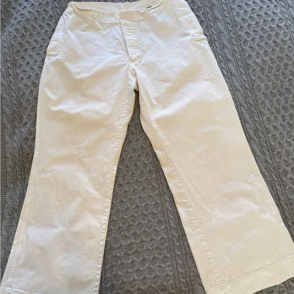 Ralph Lauren Purple Label Men’s white wide leg chino